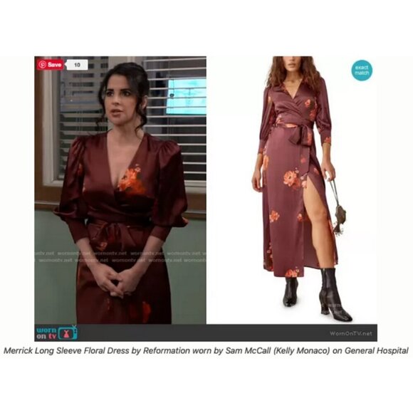 💕REFORMATION💕 Merrick Silk Dress ~ 100% Silk Azusa Floral Print XS NWOT - Picture 9 of 16